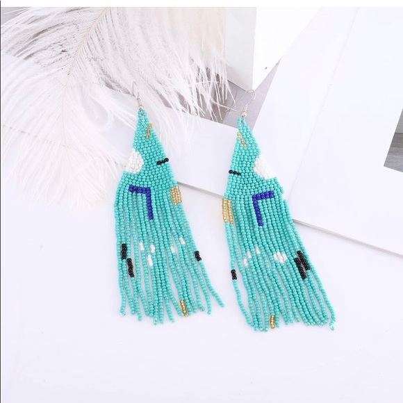 ✨2 for$33✨3 for$45✨NWT Bohemian Beaded Tassel  Earrings - Picture 1 of 5